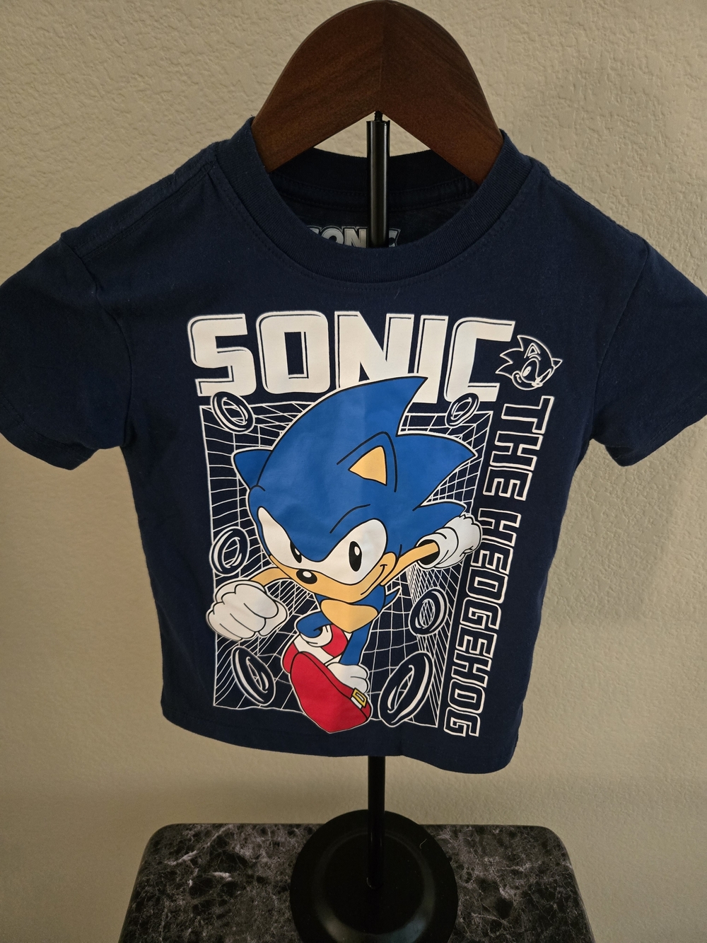 Sonic the Hedgehog Navy Graphic Tee for Kids